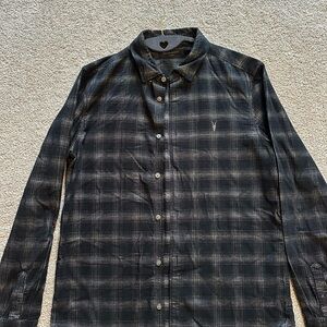 All Saints Black Casual Button Down Shirt